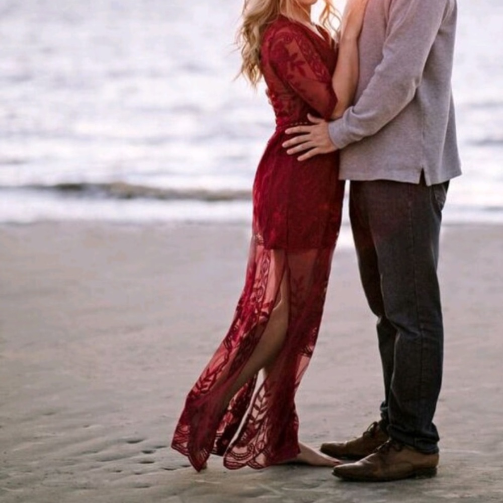 Long dress, Lace romper size small